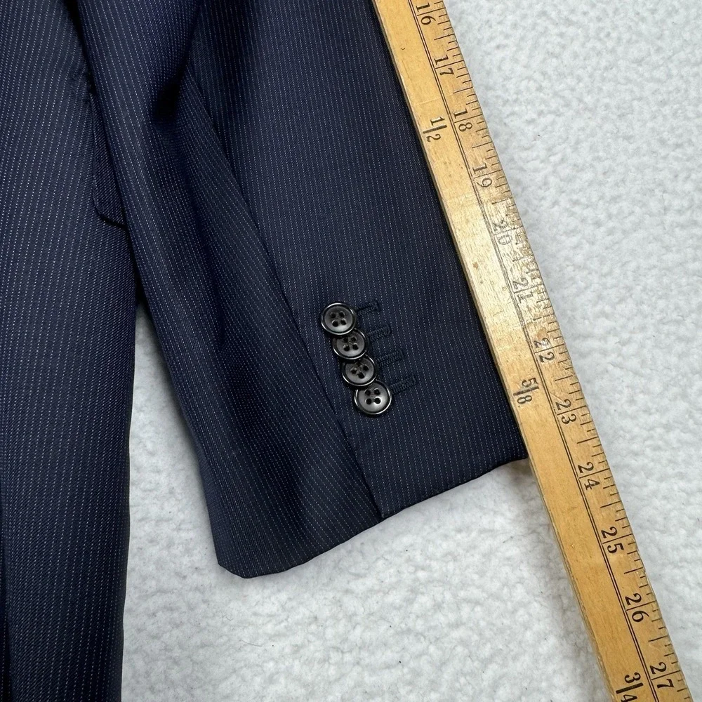 SUITSUPPLY Pure Wool Super 110's Blazer Jacket - Navy Blue Striped -UK 38 EUR 48